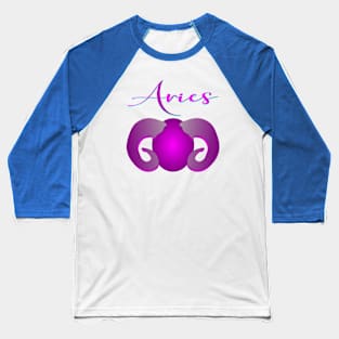 Astrology Zodiac Sign Aries Baseball T-Shirt